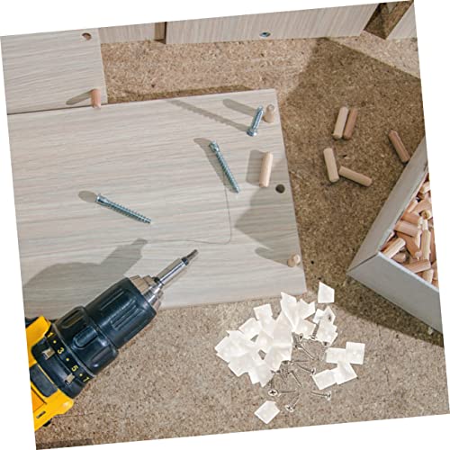 Generic 200pcs Sagging Drawer Wedges with Screws Durable Corner Braces for Furniture Repair Easy to Install Mending Wedges for Drawer Bottom Support and Stabilization