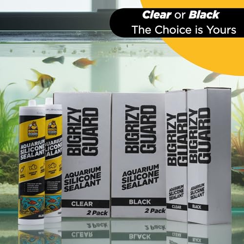 Aquarium Silicone Sealant Black 10.14 Fl oz Cartridge - Aquarium Safe Silicone for Fish & Plants | 100% Waterproof, Premium, Non-Toxic, Solvent Free, Strong Bond, Fast Curing (1 Pack) - color: Black, size: 1 Pack