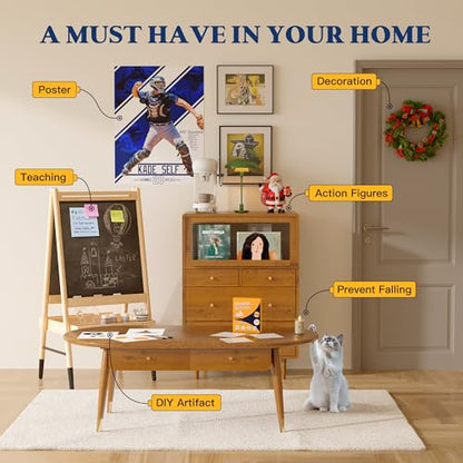 Sticky Dot Double Sided – 140pcs Easy to Peel Sticky Adhesive Dots,Clear Removable Glue Poster Dots Double Sided for Crafts, Posters, Balloons, and DIY Projects - size: 0.79''