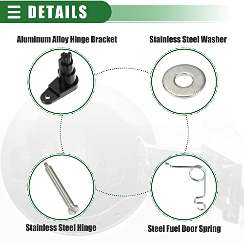 Motoforti Fuel Door Spring Hinge Pin Kits, Filler Neck Housing Cover Fix Pin, for Ford F-150 2009-2014, for Lincoln MKZ, for Mercury Milan, Stainless Steel, 4L3Z-9927936-BA, Black, 1 Set