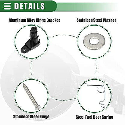Motoforti Fuel Door Spring Hinge Pin Kits, Filler Neck Housing Cover Fix Pin, for Ford F-150 2009-2014, for Lincoln MKZ, for Mercury Milan, Stainless Steel, 4L3Z-9927936-BA, Black, 1 Set