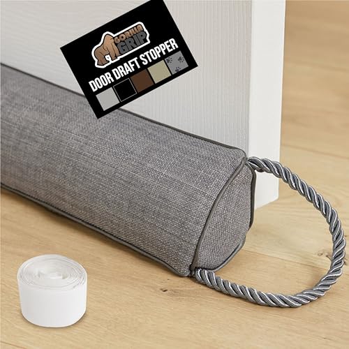 GORILLA GRIP Door Draft Stopper for Bottom of Doors, Cold Air Insulation Sweep, Weather Stripping Seal Noise, Soundproofing, Warmth Sealer, Easy Install Gap Filler, Home Essentials, 36 Inch, Gray - color: Gray, size: 36 Inch