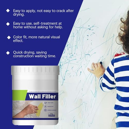 Waterproof Resistant Wall Repair Paste, Spackle Wall Repair, Spackle for Drywall, for Holes, Cracks, and Chips (Waterproof Resistant Wall Repair Paste, Gram, 500)