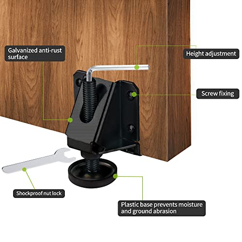 DkOvn 4/8/16 Pack Heavy Duty Leg Leveler, 2-inch Adjustable Height, for Furniture, Table, Cabinets - size: 4 Pack