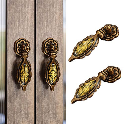 Drop Pendant Knobs Zinc Alloy Cabinet Pulls Furniture Knobs Sunset Pattern Cupboard Handle Drawer Pulls Solid Metal Kitchen Hardware Handles for Cabinet Drawer Wardrobe (2pcs/Set) - color: Sunset, size: Drop Pendant