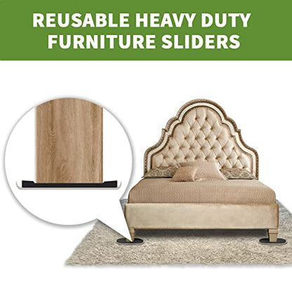 Furniture Sliders for Carpet 4 PCS - 9 1/2 inch Furniture Moving Slider Chair Legs Floors Protectors– Move Your Furniture Easy & Safely (for Carpet) - size: 4 Pcs 9 1/2 Inch Beige