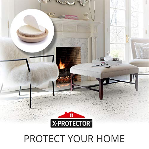 Chair Sliders X-PROTECTOR – Furniture Sliders 40 pcs Carpet Sliders 1” – The Best Furniture Moving Pads – Premium Chair Leg Floor Protectors – Slide Effortlessly with Chair Pads & Protect Your Floor! - size: 40 PCS 1", Self-Adhesive