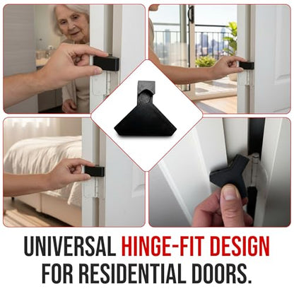 Premium ABS Plastic Residential Door Stopper (2-Pack) Finger-Safe, Wedge Over-The-Hinge Door Holder for Homes- USA Made Door Stopper Ideal for Kitchens, Laundary, Bedrooms & Home Offices - style: Residential