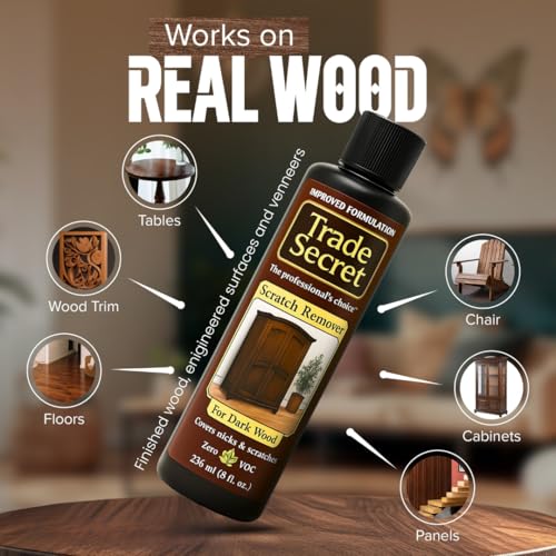 Trade Secret Scratch Concealer for Real Wood Furniture and Floor Cover Nicks and Scratches on Wood Surfaces, Hides Minor Defects (Light and Dark) - color: Light and Dark