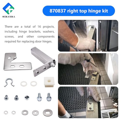 870837 Right Side Top Door Hinge Cartridge Kit Compatible with True QA TSSU TUC TWT Units