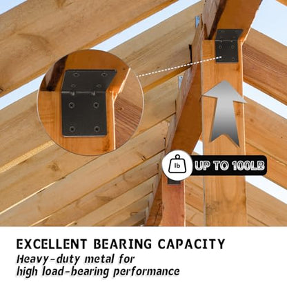 8 Pack L Brackets for Wood Matte Black Strong Corner Brace, Ribbed Corner Brackets for Wood Projects Furniture Fix and Replacement, Easy to Install, 2.5 x 2.75 x 2.75 in - size: 2.5x2.75in 8pcs