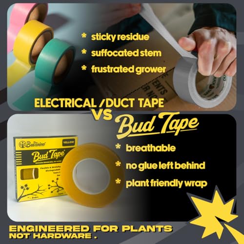 BudTape (90 ft) | Branch Repair Grafting Tape & Gardening Tape | Fix 300+ Broken Stems, Reinforce Weak Branches | Self-Adhering, Flexible, Water-Resistant