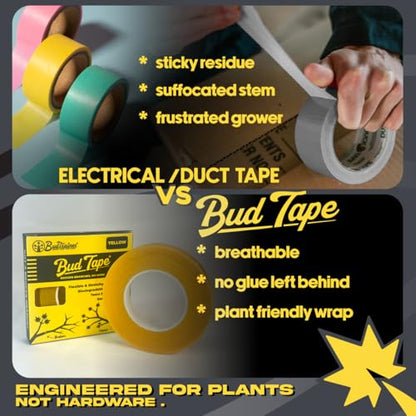 BudTape (90 ft) | Branch Repair Grafting Tape & Gardening Tape | Fix 300+ Broken Stems, Reinforce Weak Branches | Self-Adhering, Flexible, Water-Resistant