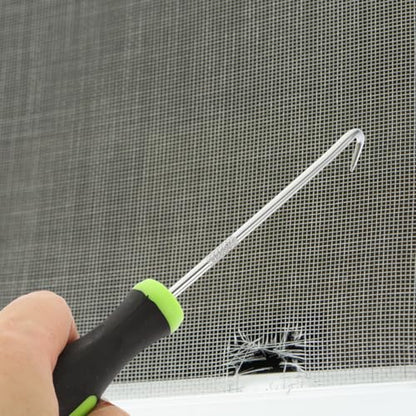 Angoily Screen Roller Tool with Remover Hook Window Screen Installation Kit with Convex and Concave Rollers 2-Pack Mesh Repair Tool for Door and Window Replacement