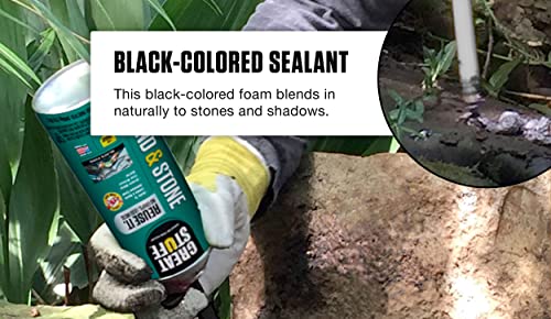 GREAT STUFF Pond & Stone Gap Filler | Insulating Foam Sealant, 12 oz. Can – Black - size: Each, style: Pond & Stone