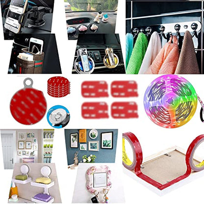 3M Double Sided Tape Heavy Duty Mounting Tape Strong Adhesive Tape Waterproof Foam Tape Picture Hanging Strips for LED Strip Light Indoor and Outdoor (0.39in X 10ft) - size: 0.39in x 9.85ft