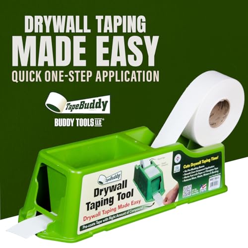 Buddy Tools TapeBuddy Drywall Taping Tool - Simplifies Drywall Banjo Taping - Reliable & Efficient Tape Dispenser for DIYers - Easy to Use - Reduces Mess and Waste