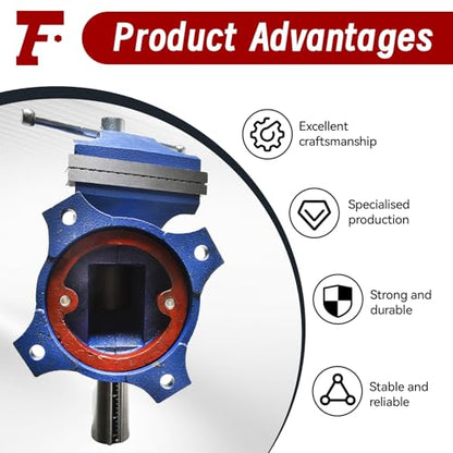 findmall Multipurpose Vise Bench Vise Heavy Duty Multi-Jaw Vise 360-Degree Rotation Clamp on Vise with Swivel Base and Head for Clamping Fixing Equipment Home or Industrial Use (6 inch) - size: 6 inch