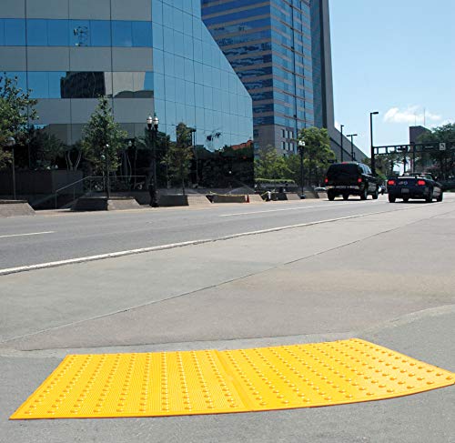 UltraTech 0750 Urethane Retrofit Ultra-ADA Warning Pad with Raised Truncated Dome Design, 2' Length x 2' Width, Yellow (00750) - size: 2' x 2', style: Yellow Retrofit