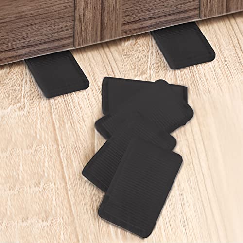 8 Pcs Black Wedges, Shims for Leveling Furniture, Plastic Hard Plastic Wedge Shim, Table Leveler Wedge, Rubber Type Texture Levelers, Perfect for Home, Uneven Door, Floor, Toilet (Mini Thin) - color: Black - 8 Pcs