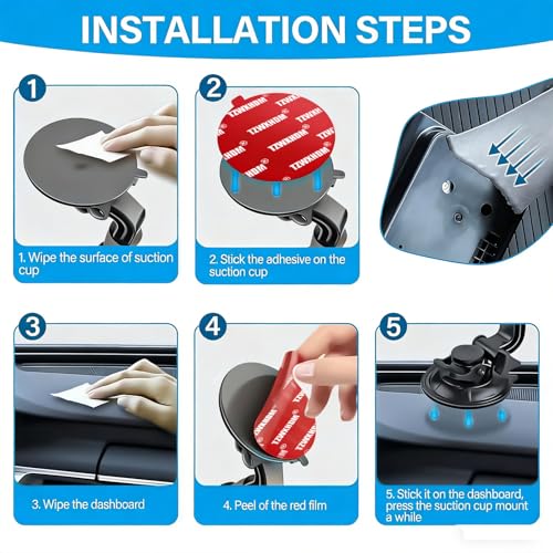 Heavy Duty Double Sided Tape, Heat-Resistant Heavy Duty Mounting Tape Kit, Strong Sticky Pads for GPS/DashCamera Suction Cup Mount (Square-2in-36pcs)