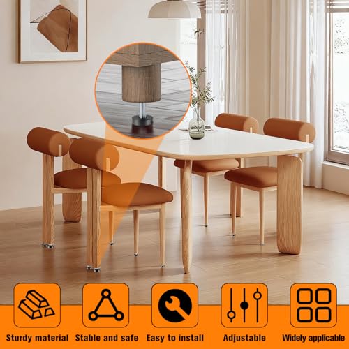 12PCS 1/4" Threaded Leveling Feet Set – Durable Furniture feet, Easy Screw-in Furniture levelers, Floor Protectors, Table levelers Ideal for Tables, cabinets, Chairs, and Stool Legs