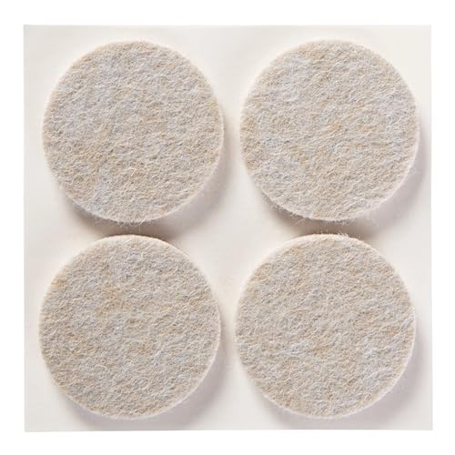 Scotch Felt Pads 12 PCS Beige, Felt Furniture Pads for Protecting Hardwood Floors, 1.5" inch Round, Easy-to-Apply, Self-Stick Design, Reliable Protection from Nicks, dents and Scratches (SP803-NA) - size: 1.5" Round (Pack of 2)