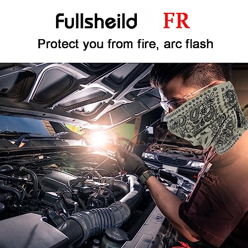 Fullsheild FR Flame Resistant Face Mask Full Cover Neck Gaiter Snood for Welding Hunting Army Military Working - color: Paisley