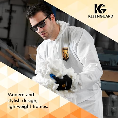KleenGuard™ V30 Maverick™ Safety Glasses (56569), Smoke Lenses with KleenVision™ Anti-Fog coating, Black Frame, Carrying Case, Unisex Sunglasses for Men and Women - color: Black Frame/Smoke Lenses
