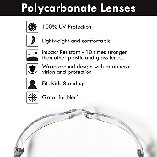 12 Pack Safety Glasses ANSI Z87+ Certified Protective Eyewear Goggles for Men and Women with UV Eye Protection - color: Rainbow