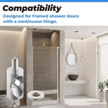Stainless Steel Hinge Pin fits Framed Shower Door, Pivot Hinge Pin 5/16" Diameter and Washer 2 Pack - size: ‎2CSHP516