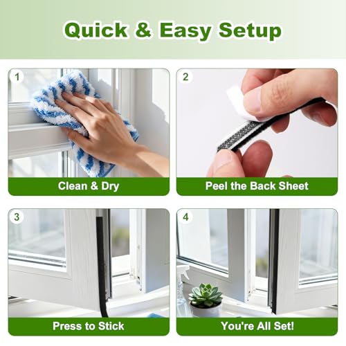 33FT Brush Weather Stripping, 0.35"W x 0.35"T High-Density Self-Adhesive Seal Strip for Doors and Glass Doors, Draft Blocker for Windproof, Dustproof, and Soundproof, Easy Cut & Install, Gray - size: 0.35" x 0.35"