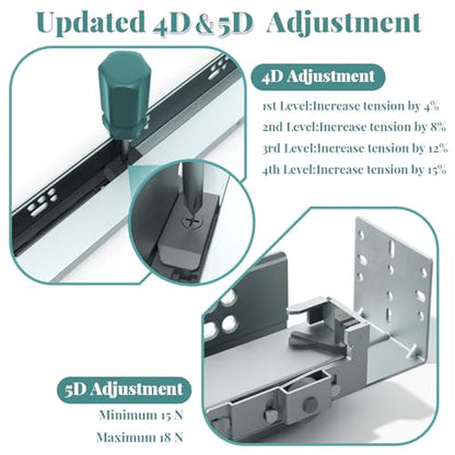 15 Inch Soft Close Undermount Drawer Slides 6 Pairs,5D Adjustable Full Extension Face Frame Cabinet Sildes, 100LB Load Capacity Rail Runners with Detachable Bottom Rear Mount Brackets - size: 15 Inch, style: 5D-6 Pair