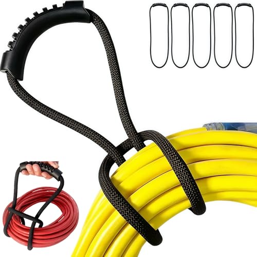 5 Pieces Extension Cord Storage Straps,24-inch Extension Cord Organizer,Vacuum Hose Holder for Pool Hoses, Garden Hoses, Cords, Cables，Rope, RV, Boat, Garage, Home - size: 24in