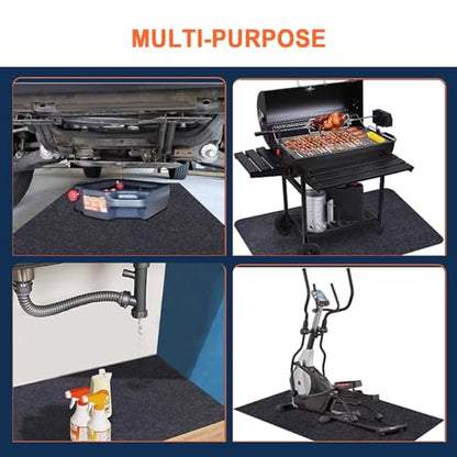 Parking Mats for Garage Floors, Driveway Oil Mat for Motorcycles, Workbenches, Cabinets, Pets, Porches, Prevents Liquid Spills, Drips, Splashes, and Stains - size: 200x200cm