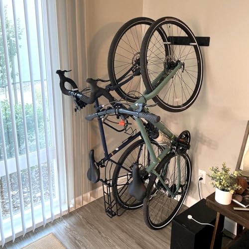 StoreYourBoard Bike Storage Rack, BLAT 2 Bikes Racks, Wall Mounted Storage Hooks, Heavy-Duty Solid Metal, up to 100 lbs - size: X-large, style: 2 Bikes