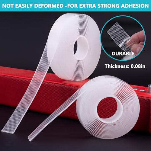 Double Sided Tape Heavy Duty, 1 Inch x 17 Ft Removable Mounting Nano Adhesive Tape, Washable and Reusable Hanging Stripe Wall Tape Sticky Poster Picture Carpet Tape for Decoration - size: 1" x 17'