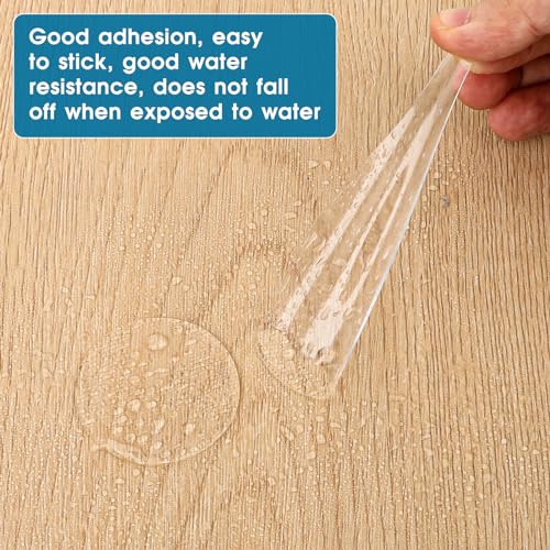 Dimeho Transparent Tablecloth Clips, 40 Pcs Removable Outdoor Table Cloth Holder Double Sided Mounting Tape Adhensive Dots Windproof Table Cover Clips for Picnic Poster Carpet Party Indoor Decor