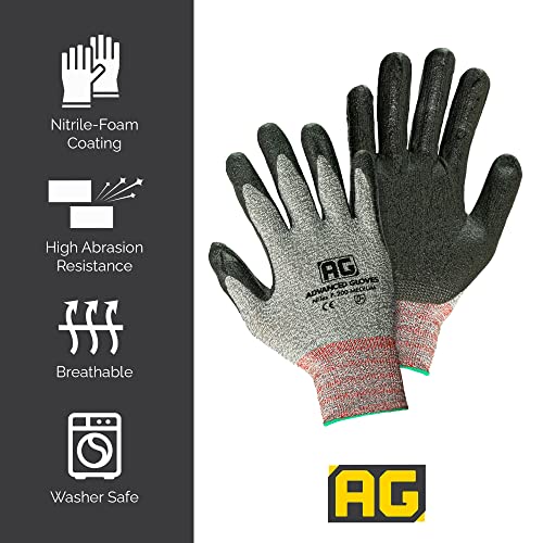 – NiTex P-200 Nylon Nitrile Gloves, Breathable Nitrile Foam Coated Utility Gloves for Insulated Grip, Grey, 12-Pair, Medium - color: Grey, size: 12 Pairs (Medium)