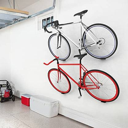 WALMANN 2 Pack Bike Pedal Hanger Wall Mount, Heavy Duty Horizontal Bike Rack for Garage Wall, Bike Display Stand for Home Holds Up to 70 LBS - color: Black-2 Pack