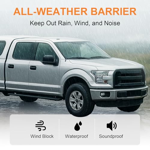 Camper Shell Seal Truck Rubber - 23FT x 2" x 0.2" EPDM Stripping for Truck Caps 200 lbs Max – Heavy Duty Weatherproof Tape