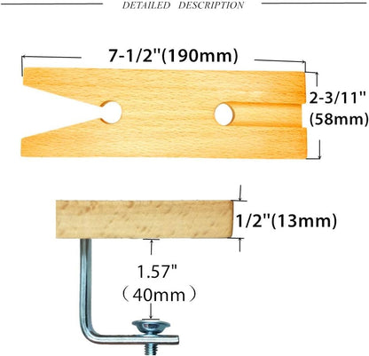 Wooden Bench Pin with V-Slot and C-Clamp Holder for Workbench Jewelry Making, Sawing, Filing, Drilling and Polishing Tool