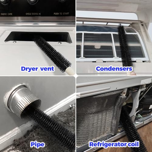 Holikme 3 Pack Dryer Vent Cleaner Kit Clothes Dryer Lint Brush Vent Trap Cleaner Home Essentials Crevice Gap Cleaning Tool Brush - size: 3Pack