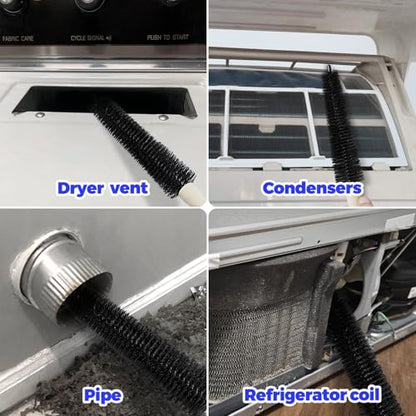 Holikme 3 Pack Dryer Vent Cleaner Kit Clothes Dryer Lint Brush Vent Trap Cleaner Home Essentials Crevice Gap Cleaning Tool Brush - size: 3Pack