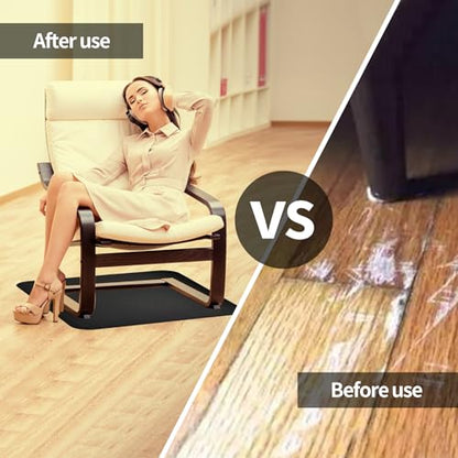 2Pcs Recliner Pads for Hardwood Floors Non Skid Furniture Gripper Pad Floor Rubber Mat,Anti Slide Furniture Pad Hardwood Floor Protector,Swivel Chairs Recliner Mats Non Slip Recliner Grippers - size: Sq-Black-2Pcs-30"x30"