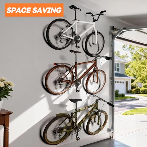 Ultrawall Wall Mount Bike Pedal Hanger, Heavy-Duty Horizontal Bike Rack for Garage, Indoor Bike Hanger, Holds Up to 70 lbs, 2 Pack - style: Hold 2 Bikes