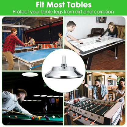 4 PCS Heavy Duty Billiard Table Leg Levelers, Adjustable Height 5 Inch Metal Leveling Feet, Furniture Leveling Risers with PE Base for Pool Table, Soccer Table, Air Hockey Table