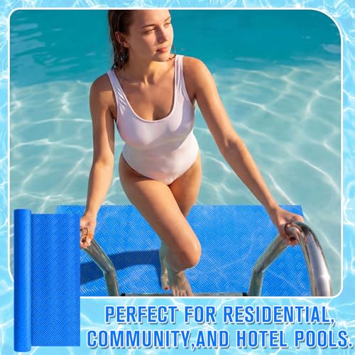 Breling 16" x 36" Swimming Pool Ladder Mat, Protective Pool Ladder Pad Step Mat with Non Slip Texture for Above Ground Swimming Steps Liners and Stairs(Striped) - size: 16" X 36", style: Striped