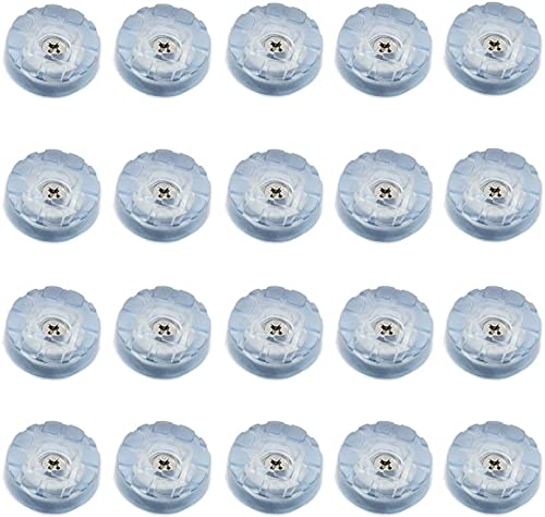 20 PCS Transparent Round Furniture Pads,Non Slip Non Skid Furniture Feet for Table,Desk,Chair,Sofa Leg,Noise Canceling Heavy Duty Furniture Sliders,Furniture Cups to Protect Hardwood Floors (25x7mm) - size: 25x7mm
