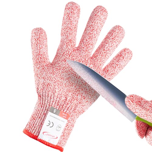 Cut Resistant Gloves, 1 Pair, Small, Red, Food Grade, Cut Proof, Breathable, Textured Grip, Ideal for Kitchen, Oyster Shucking, Fish Filleting, Wood Carving, Gardening - color: Red, size: Small (Pack of 2)